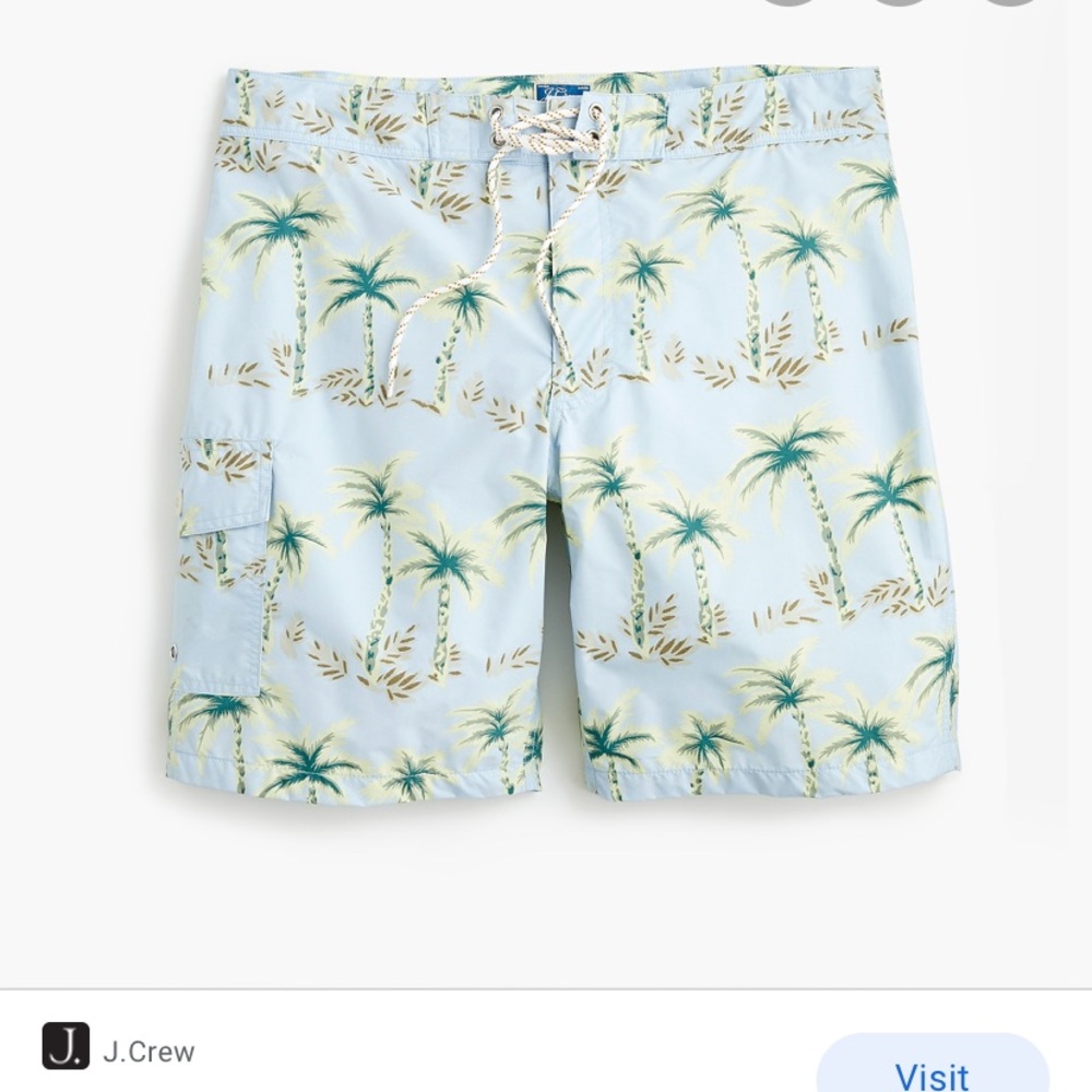 BRAND NEW w/ tag J.Crew Island Print Board Shorts